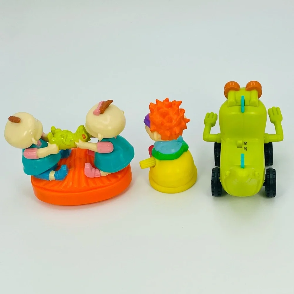 Rugrats Burger King Toys 1998 Lot Of 3 Phil Lil Chuckie Reptar Kids Meal VTG